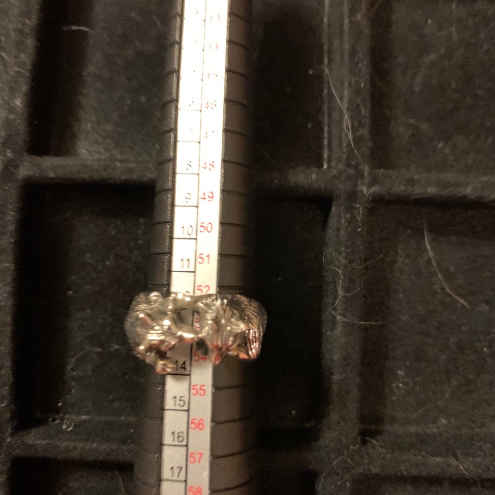 Peter Stone Wolf Ring Size 6.5 Sterling